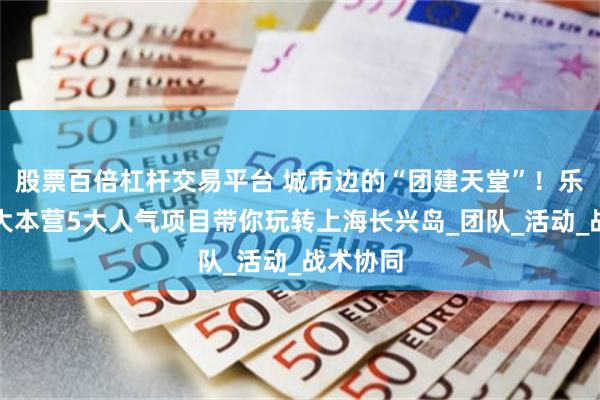 股票百倍杠杆交易平台 城市边的“团建天堂”！乐活户外大本营5大人气项目带你玩转上海长兴岛_团队_活动_战术协同