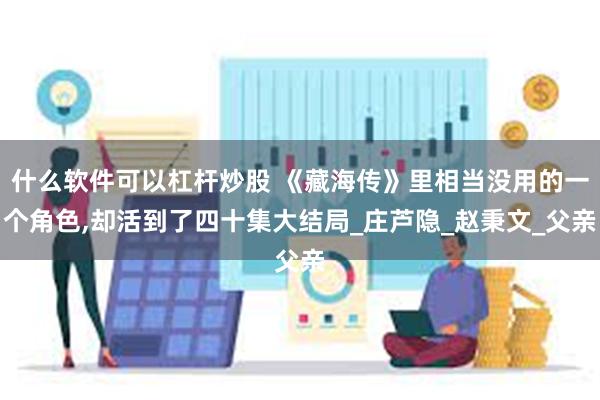 什么软件可以杠杆炒股 《藏海传》里相当没用的一个角色,却活到了四十集大结局_庄芦隐_赵秉文_父亲
